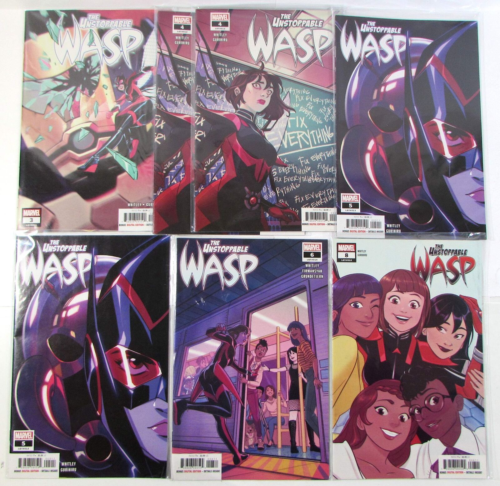 The Unstoppable Wasp Lot of 7 #3, 4 x2, 5 x2, 6, 8 Marvel (2019) Comic Books
