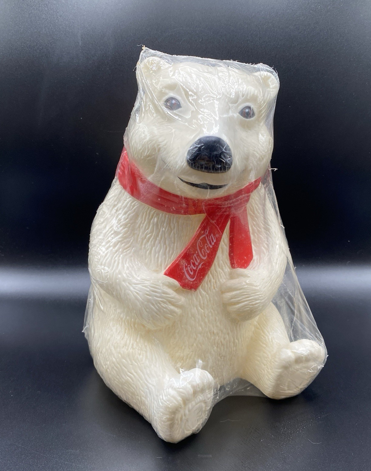 Vintage 1995 Coca Cola Polar Bear Coin Bank 8.5\
