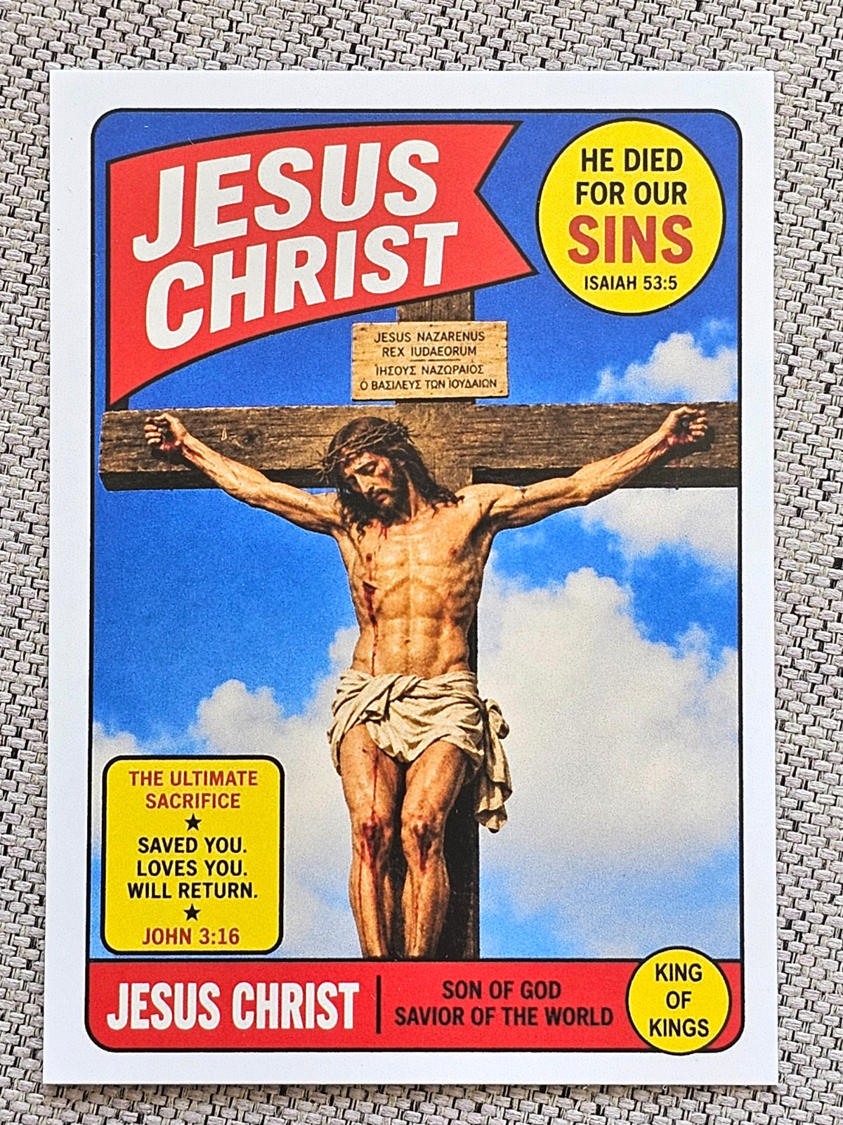 JESUS CHRIST CRUCIFIXION CUSTOM ACEO TRADING CARD CHRISTIAN CHURCH BIBLE GOSPEL