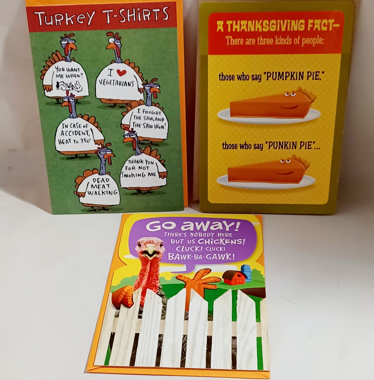 3 Vintage Thanksgiving Greeting Cards Shoe Box Hallmark Humor 7\ 3 Vintage Thanksgiving Greeting Cards Shoe Box Hallmark Humor 7\