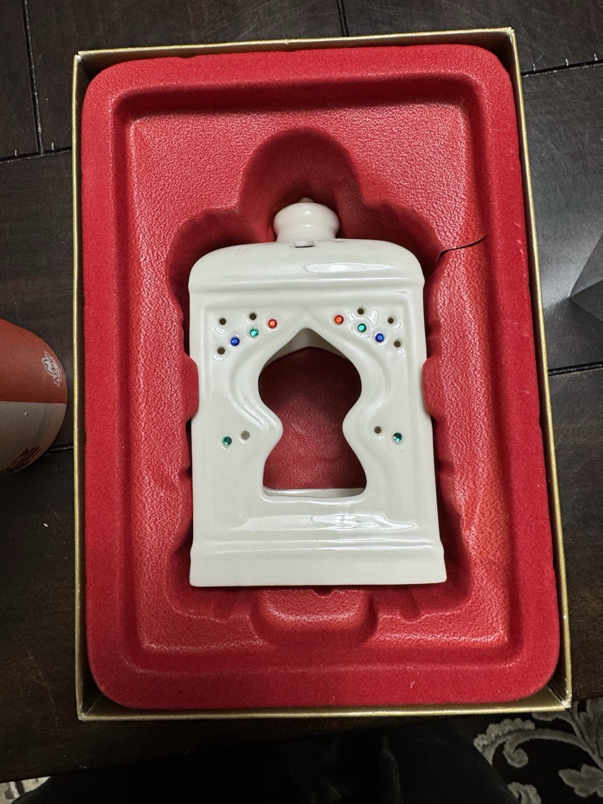 Beleek Living Luminary Candle Holder Jeweled Ireland Porcelain