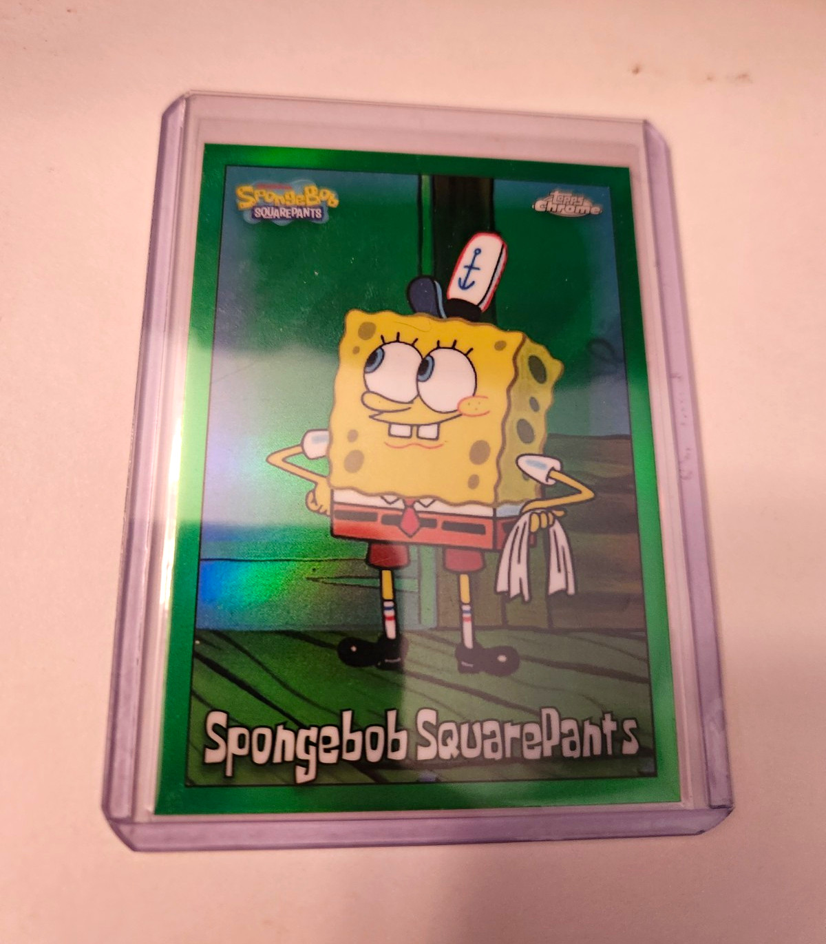 Topps 2025 Topps Chrome SpongeBob SquarePants #25 Green Parallel