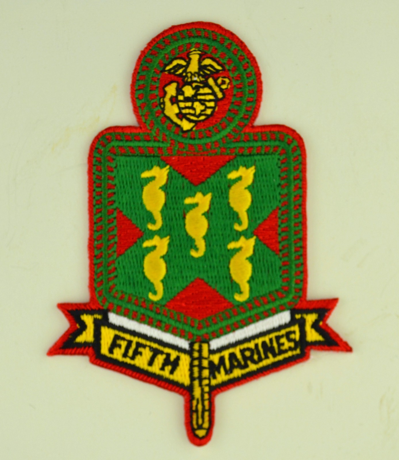 FIFTH MARINES - 5th Marine Regiment   Iron/Sew on Patch HAT, JACKET, VEST - FL14
