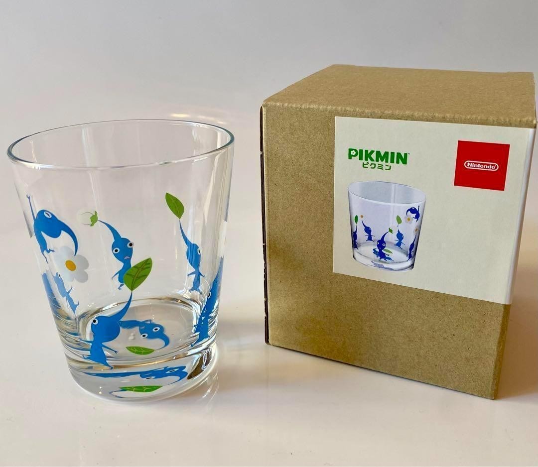 Nintendo TOKYO Pikmin Blue Pikmin Swimming Glass Tumbler Cup Japan Limited New