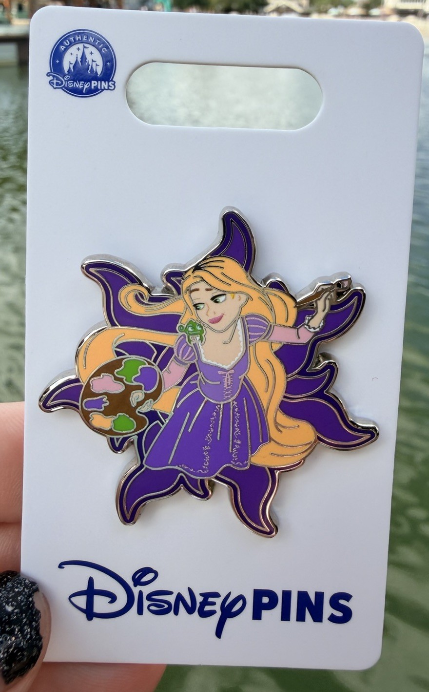 2026 Disney Parks Tangled Rapunzel Pascal Paint Palette OE Pin