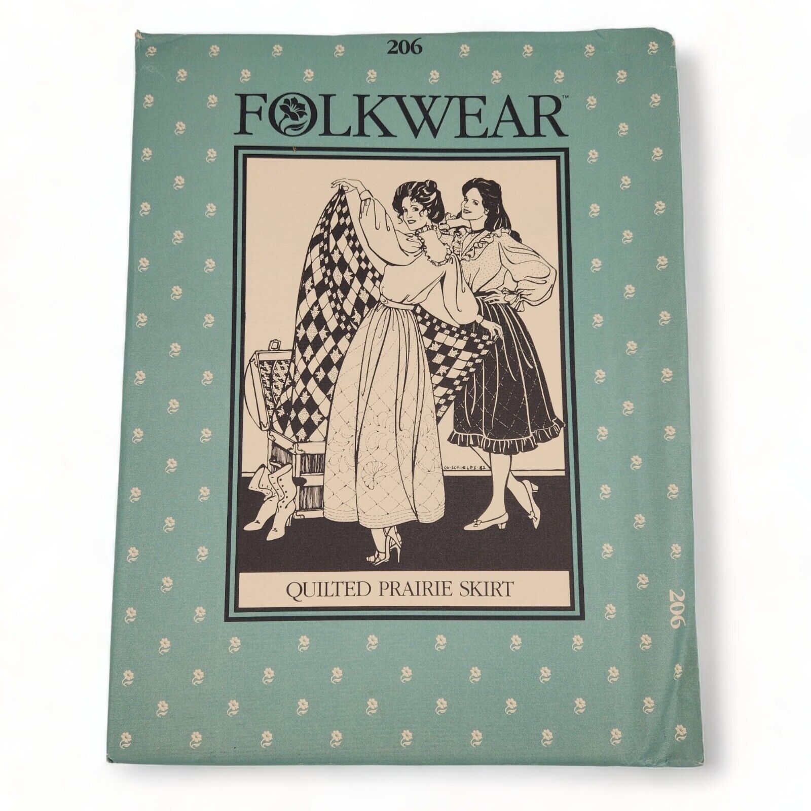 Folkwear Sewing Pattern 206 Quilted Prairie Skirt 1982 New Uncut