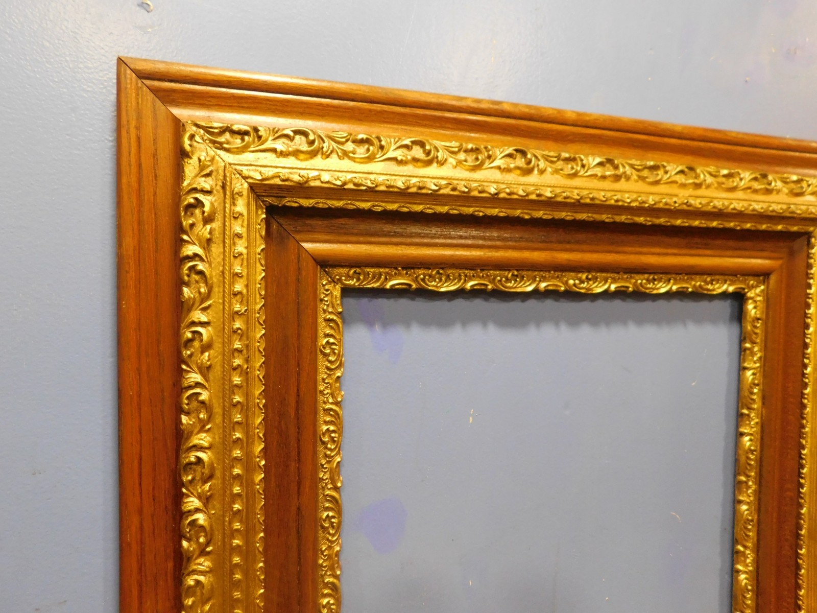 ANTIQUE - WIDE  Large Victorian OAK Gold Frame 31 x 27 