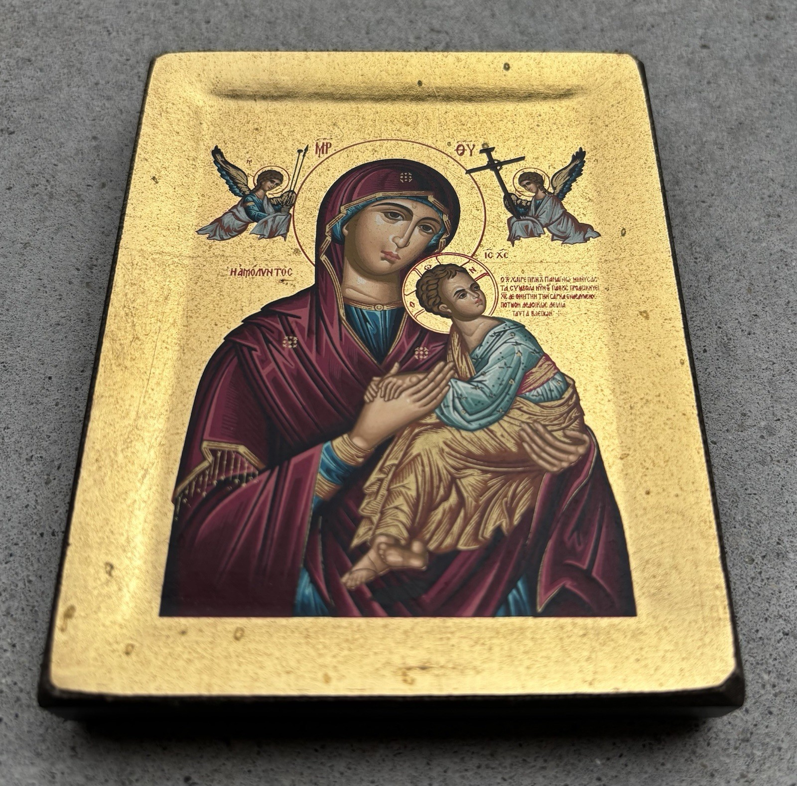 Theotokos of the Passion Icon - Handmade Greek Orthodox Byzantine Icon Beautiful
