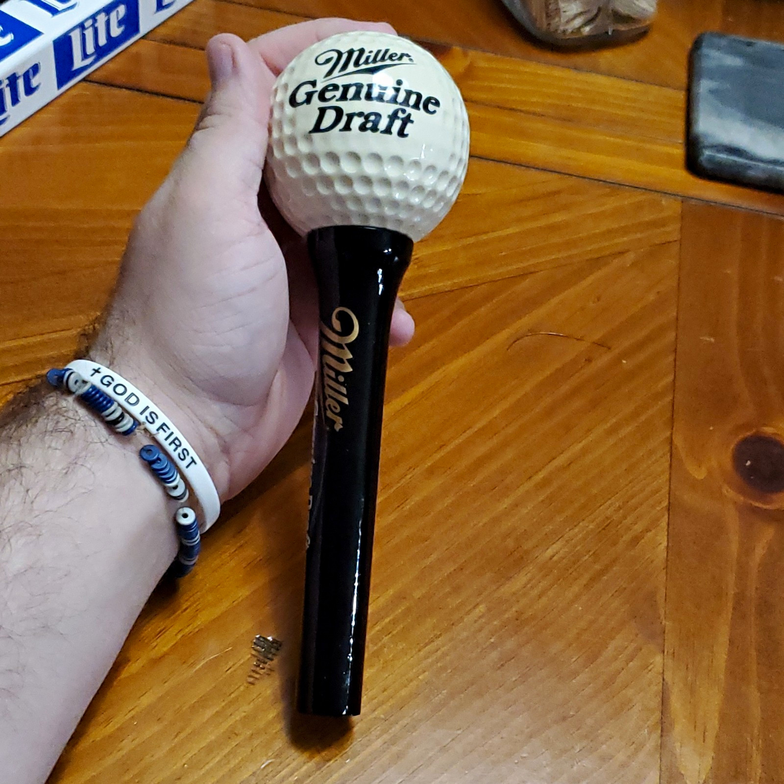 Vintage Nos Miller Genuine Draft Mgd Golf Ball Tee Beer Tap Handle 8.5