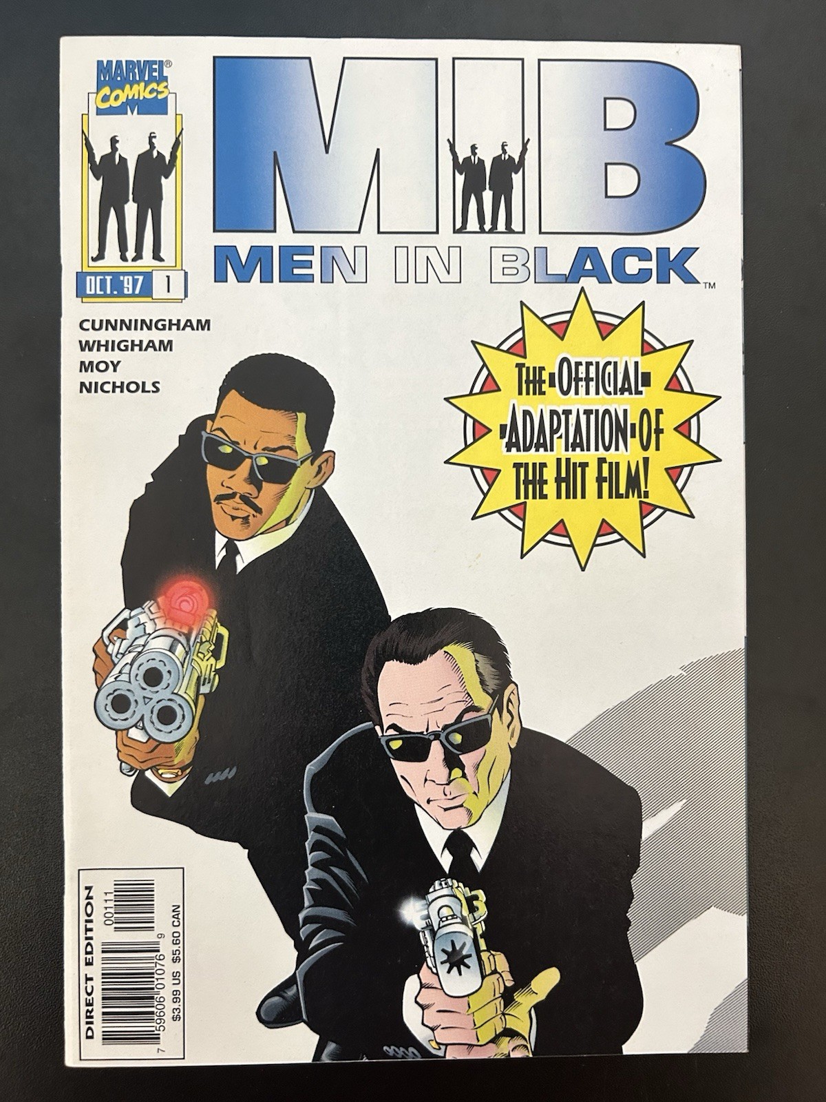 Men in Black #1 Movie Adaption Marvel Comics 1997 Will Smith Cover