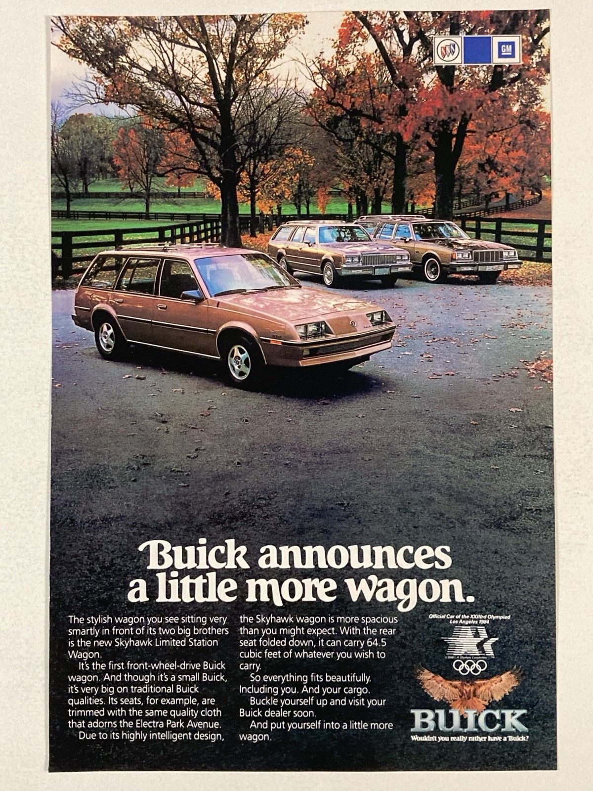 1983 Buick Skyhawk  Station Wagon Print Ad A Little More