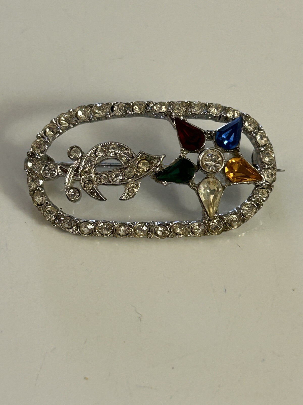 Ora Vintage Masonic Eastern Star Pin Brooch