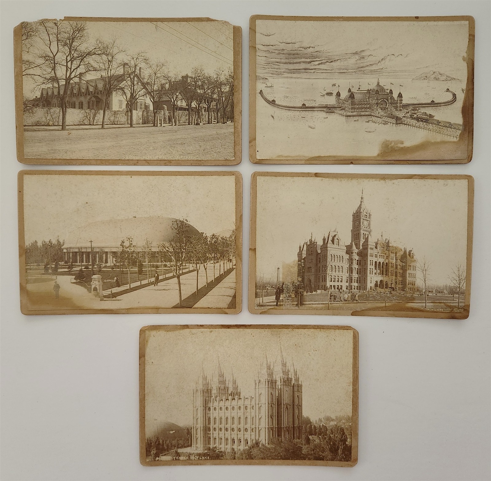 1894 antique PHOTOS salt lake city ut LDS TEMPLE SALTAIR PAVILION CITY mormon
