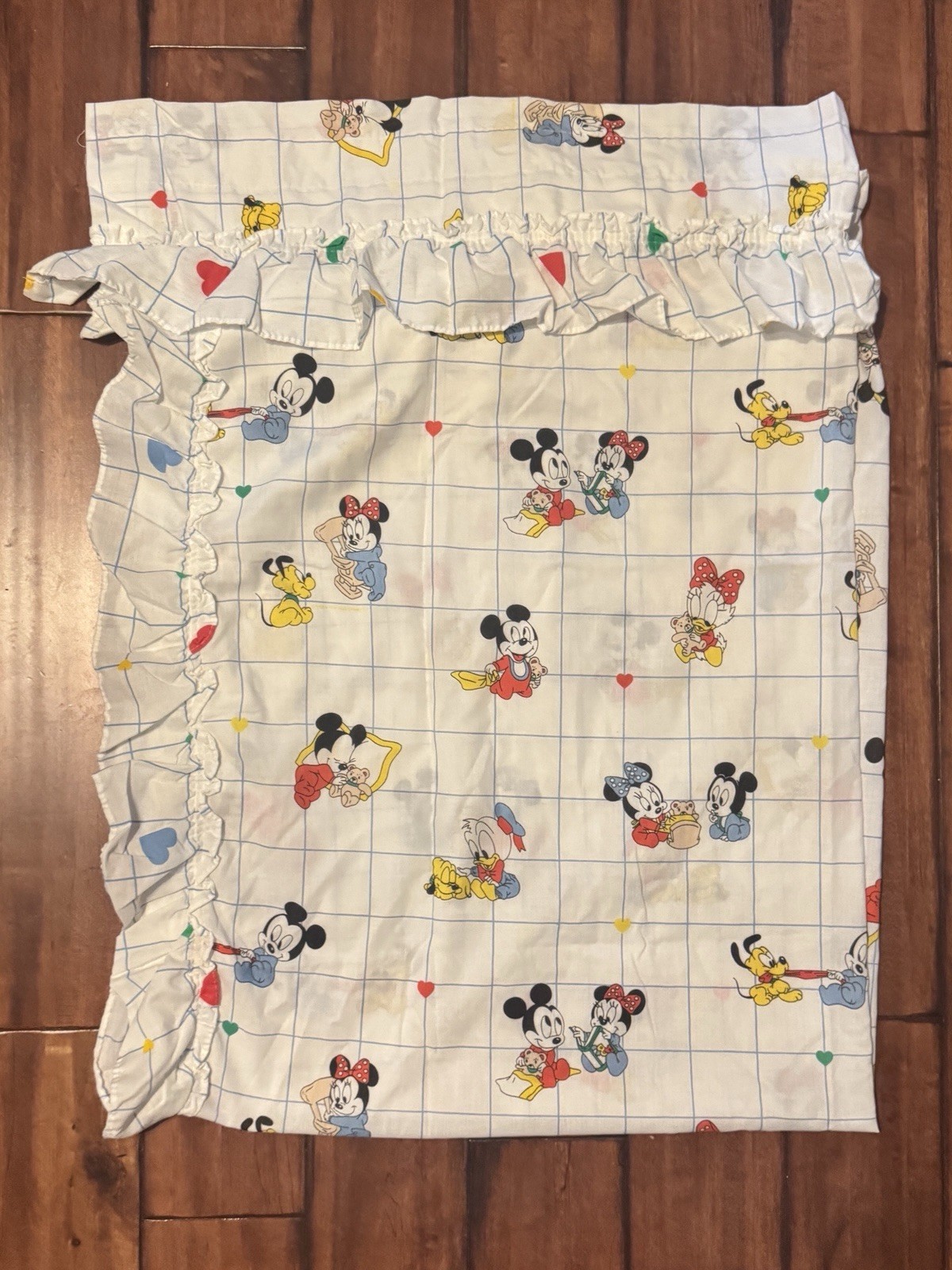 Vintage 1984 Disney Dundee Curtain Panels Set of 4 Babies Mickey Minnie Mouse Vintage 1984 Disney Dundee Curtain Panels Set of 4 Babies Mickey Minnie Mouse