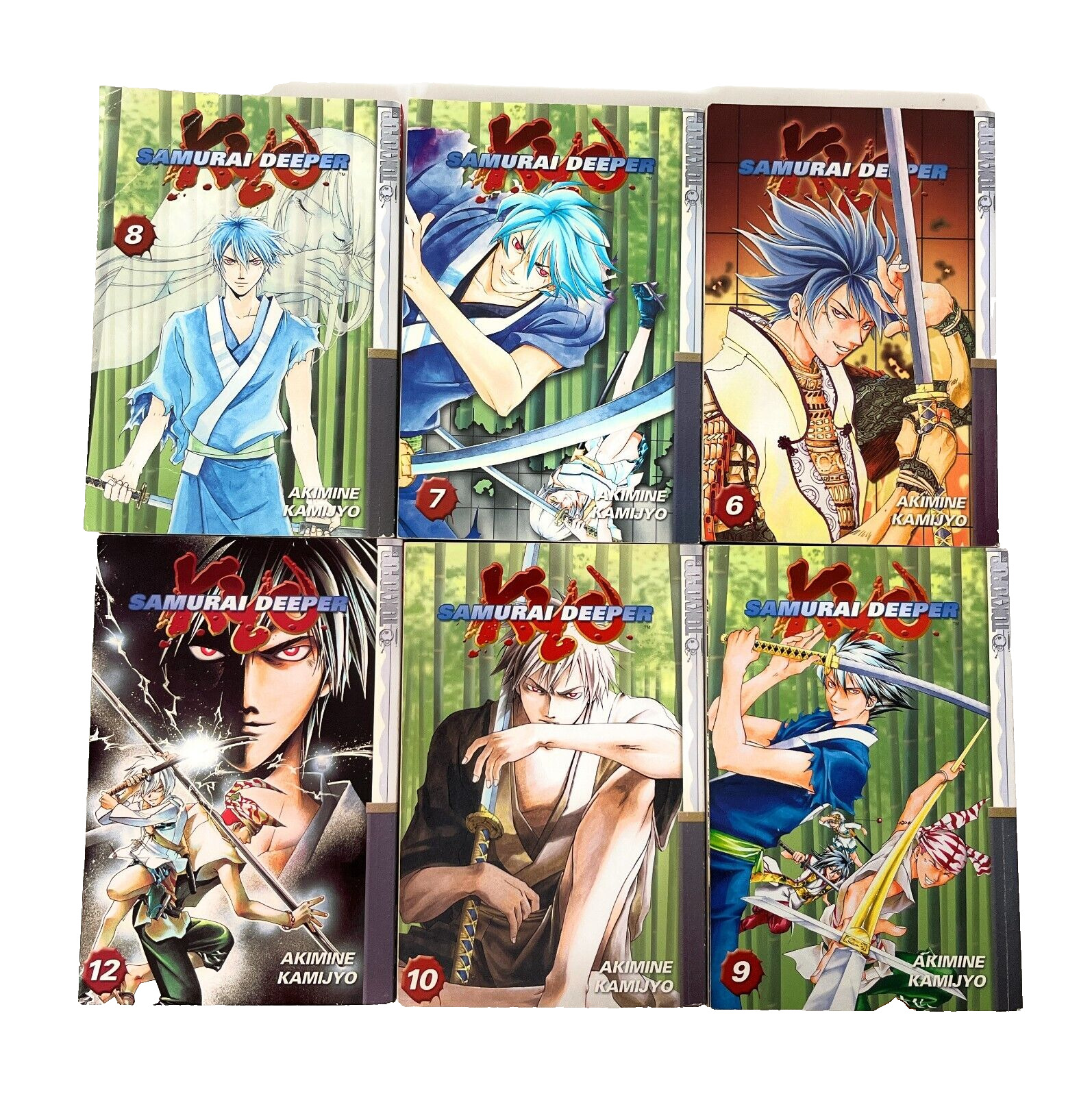 Samurai Deeper Kyo Manga Lot Vols 6 7 8 9 10 12 English Akimine Kamijyo Tokyopop