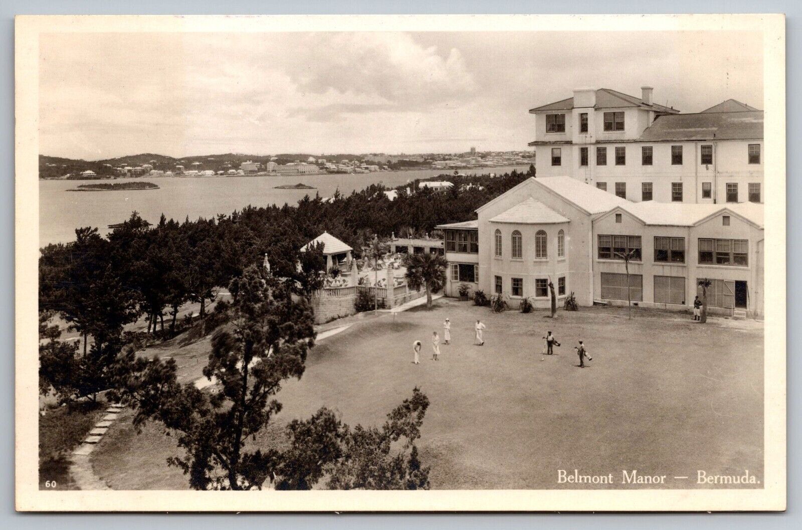 Belmont Manor. Golfing. Bermuda Real Photo Postcard. RPPC