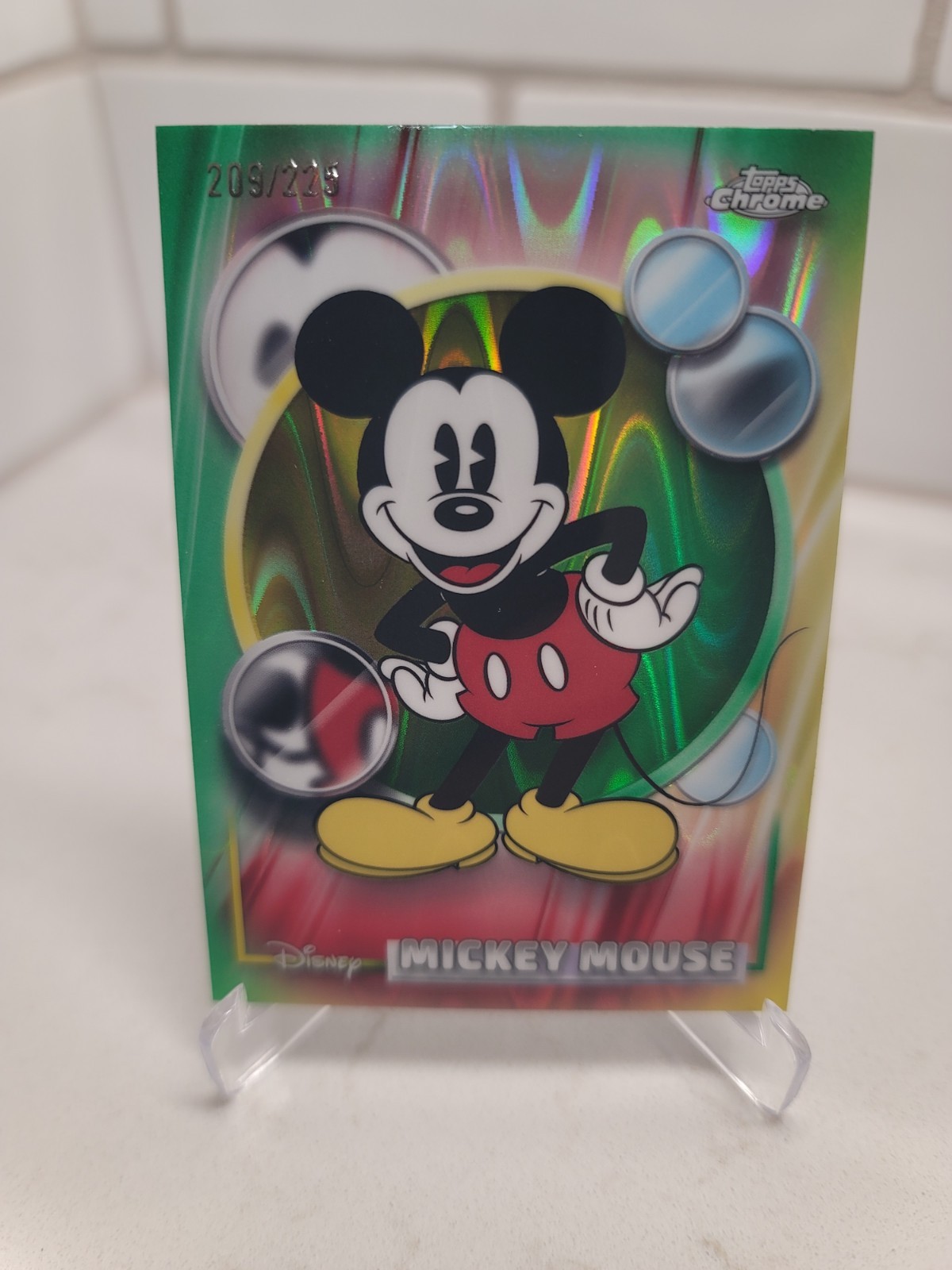 RARE SP 🔥🔥🔥🔥Topps 2026 Chrome Disney Mickey Mouse Serial Numbered 209/225 RARE SP 🔥🔥🔥🔥Topps 2026 Chrome Disney Mickey Mouse Serial Numbered 209/225