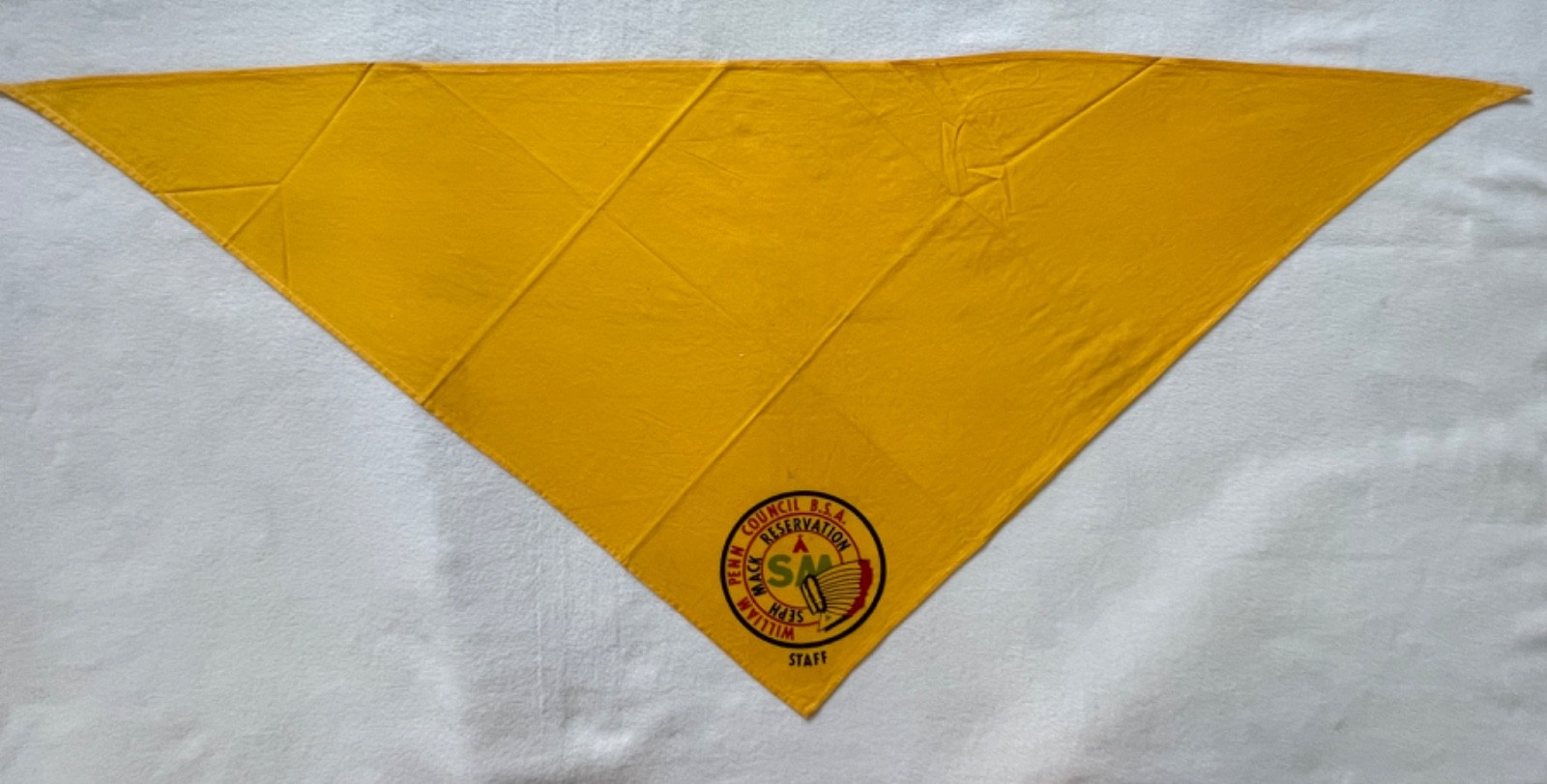 Vtg Boy Scouts BSA Neckerchief “STAFF” Seph Mack William Penn Council PA