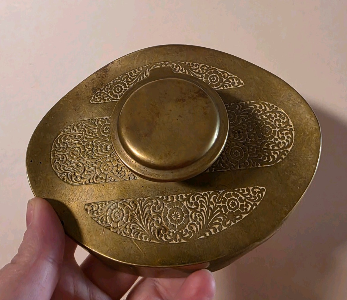 Antique Austrian Bronze Inkwell c.1890-1915
