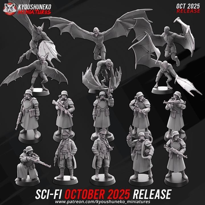 Weird War Platoon - Complete Set (16 Miniatures) - Compatible Conflict 47 