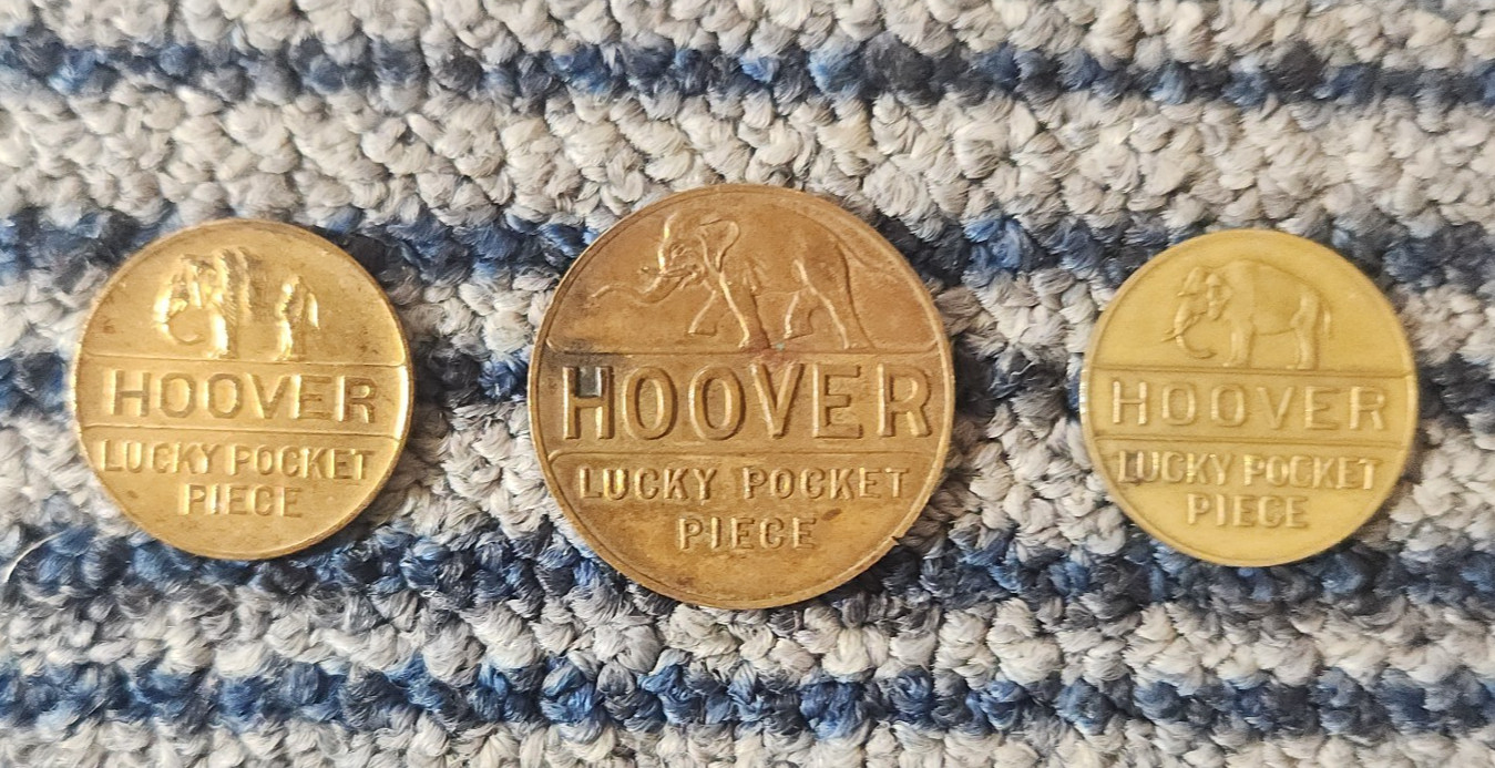 RARE VARIATIONS 1928 HERBERT HOOVER LUCKY POCKET PIECE PROSPERITY TOKEN 32mm LG