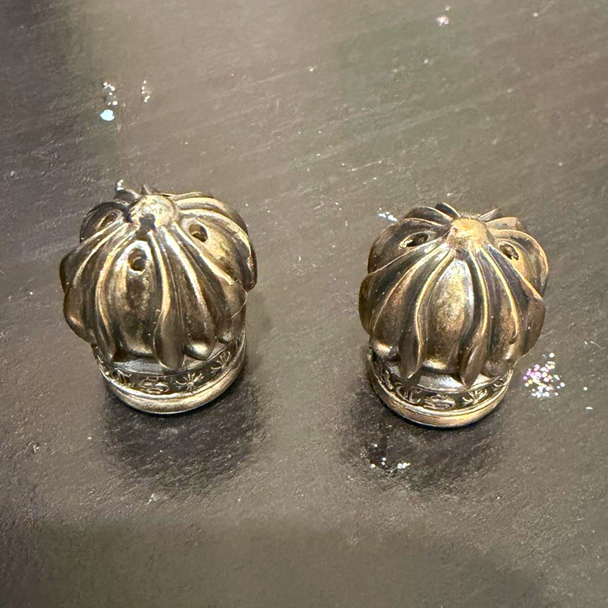 Chrome Hearts Silver  Salt & Pepper Shakers Set, 2-Piece