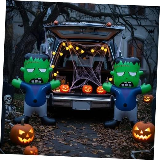 VioraWhite Pcs Halloween Inflatable Decorations PVC 3.6 Ft Inflatable Green 2