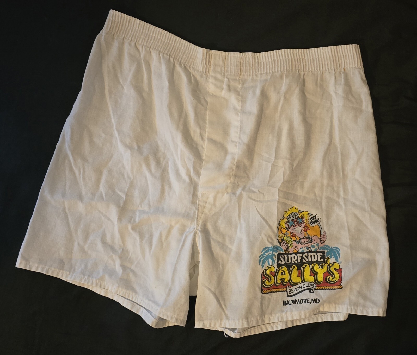 Vintage Retro 80’ Surfside Sally’s Beach Club  Souvenir Boxers