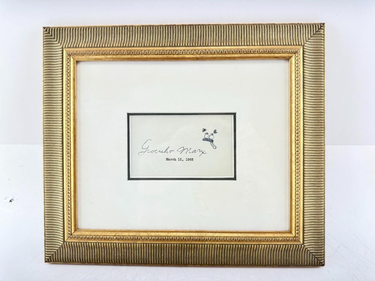 Original 1963 Groucho Marx Signature w/Provenance & Authenticity