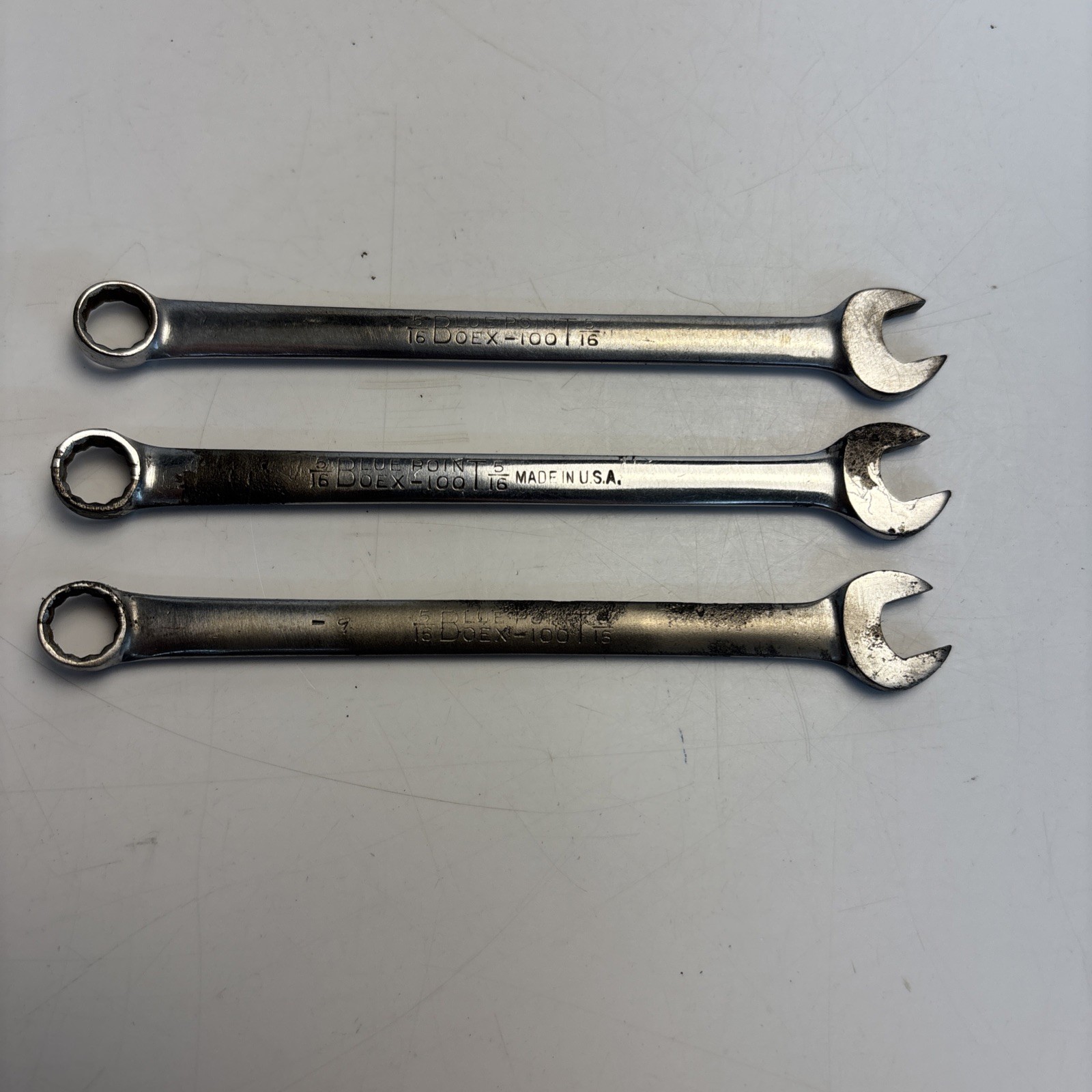 Blue Point OEX 100 5/16” Combination Wrench Lot USA Vintage Blue Point OEX 100 5/16” Combination Wrench Lot USA Vintage