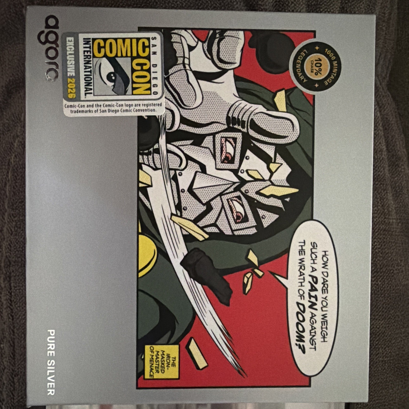 NEW SDCC Exclusive 2026 Agoro Doctor Doom Collectible Silver LE 1000
