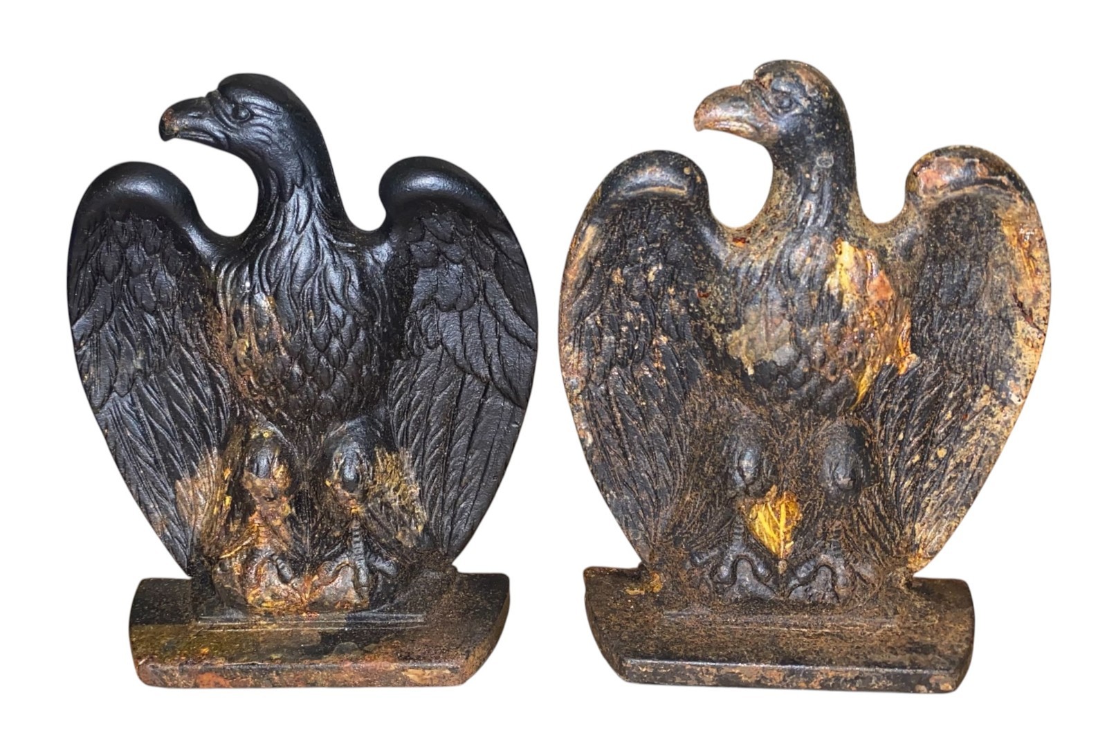 Robert Emig American Eagle Vtg. Cast Iron Bookends USA Patriotic MCM