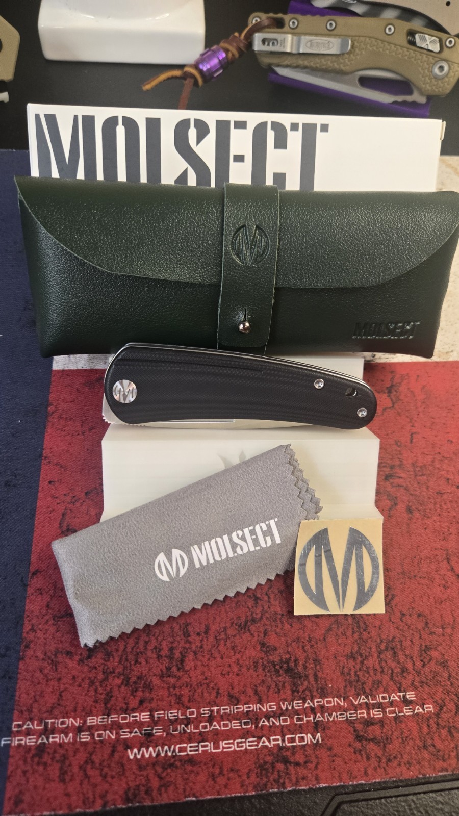 Molsect Orbit M1066NN Folding Knife Black G10 14C28N Drop Point Plain Satin