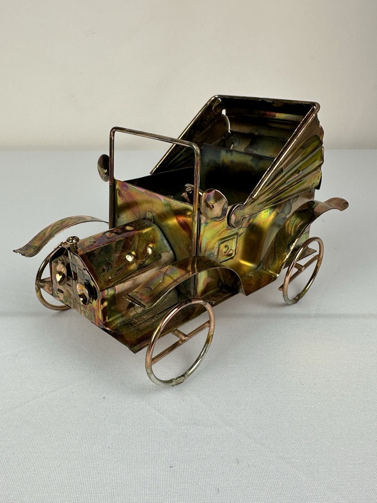 “Camptown Races” Vintage Copper Tin Metal Musical Car *Video