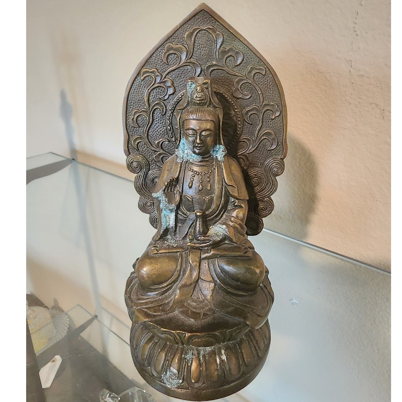 Vintage Tibetan Bronze Guanyin Boddhisattva Buddhism Statue