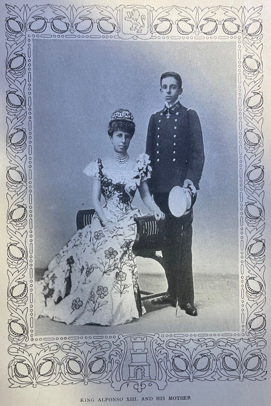 1902 King Alfonso XIII of Spain Royal Palace at Madrid and San Sebastian