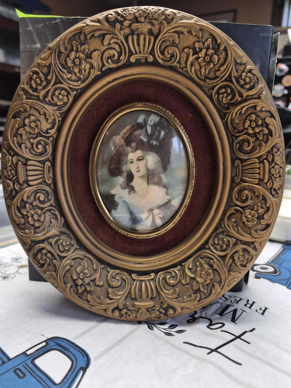 Antique Lady Sheffield Frame by thomas gainsborough