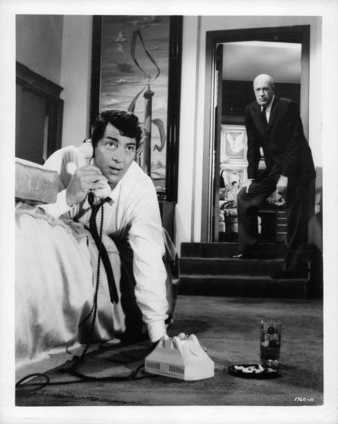 Dean Martin phone Fred Clark behind him a scene film Bells Are Rin- Old Photo 1