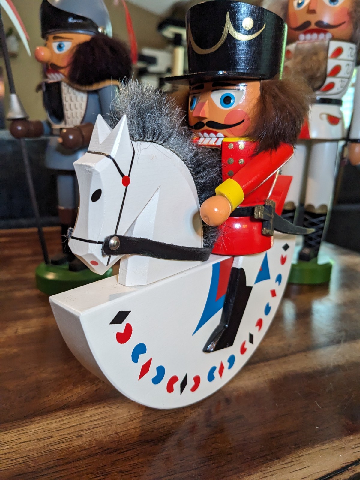 VTG 1987 Fuchtner Hodrewa Legler Olbernhauer Reiterlein Rocking Horse Nutcracker VTG 1987 Fuchtner Hodrewa Legler Olbernhauer Reiterlein Rocking Horse Nutcracker