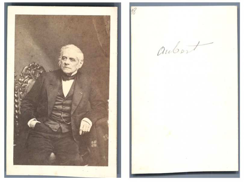 Daniel-François-Esprit Auber, composer vintage albumen print CDV. Daniel-Fr