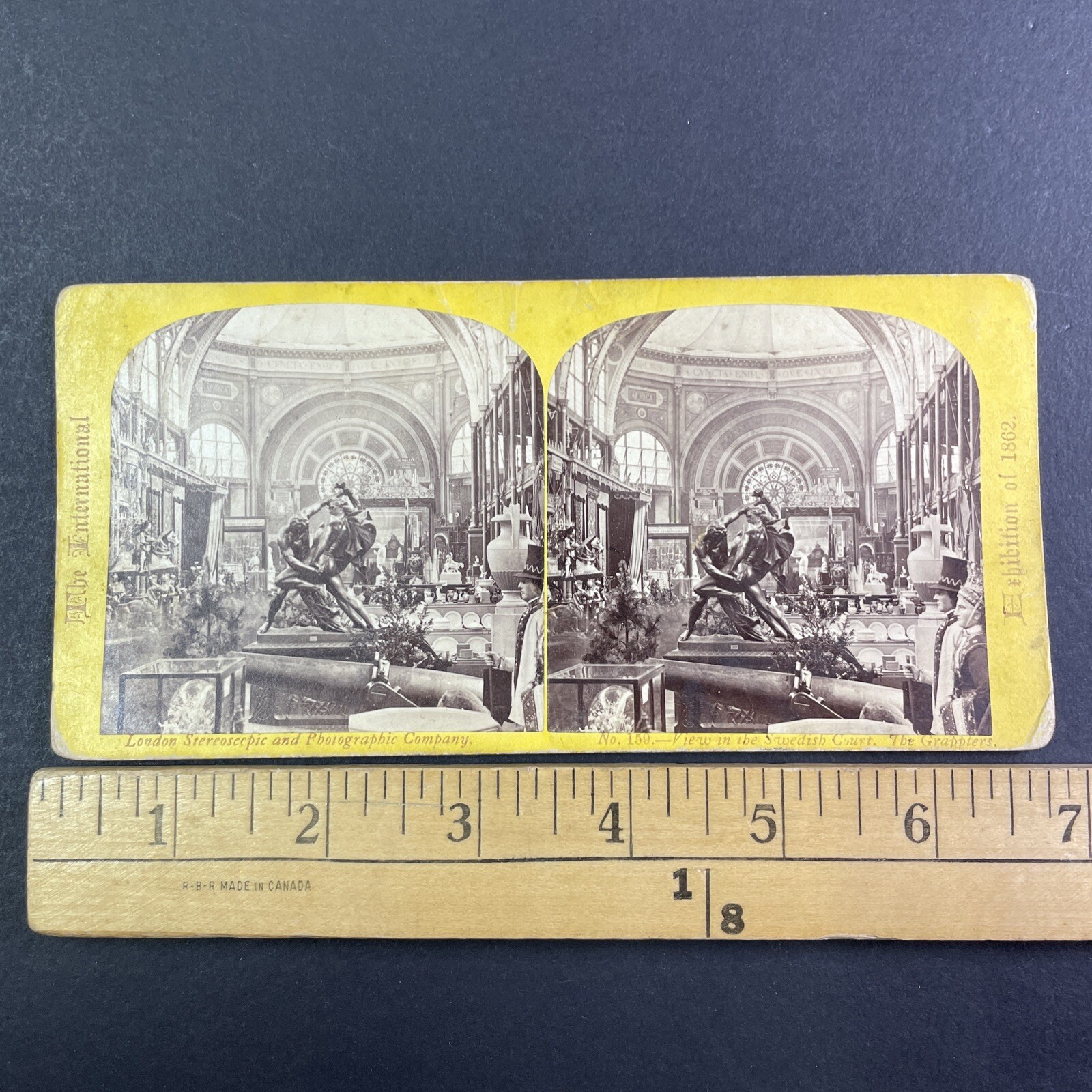 International Exhibition 1862 Stereoview Swedish Court The Grapplers London International Exhibition 1862 Stereoview Swedish Court The Grapplers London