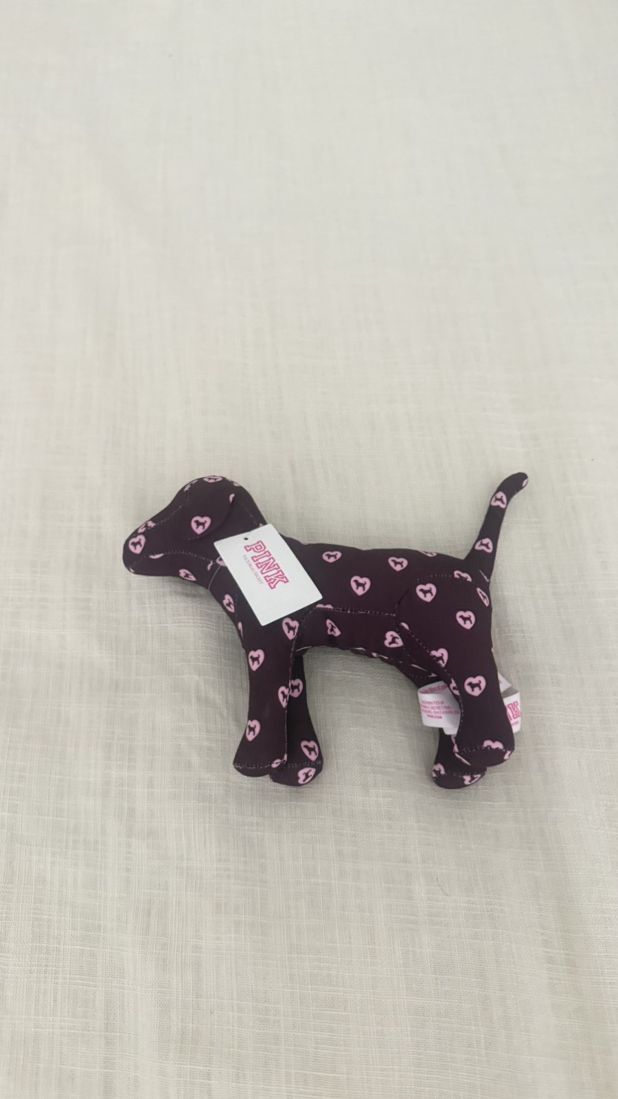Victoria\'s Secret PINK FRIDAY 2026 Maroon & Pink Logo Mini Dog NWT
