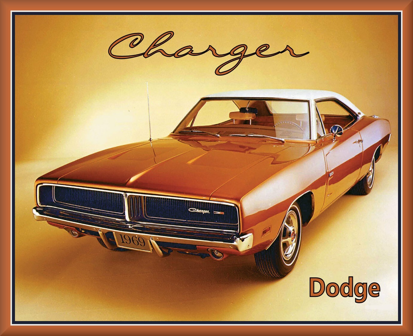 1969 Dodge Charger Mopar, Toolbox - Refrigerator Magnet, 42 MIL