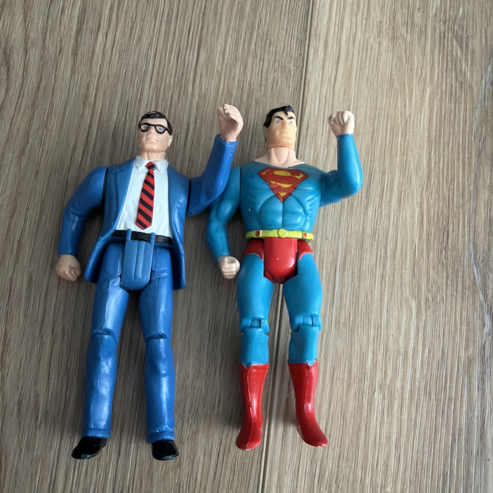 Vintage Clark Kent + Superman pair