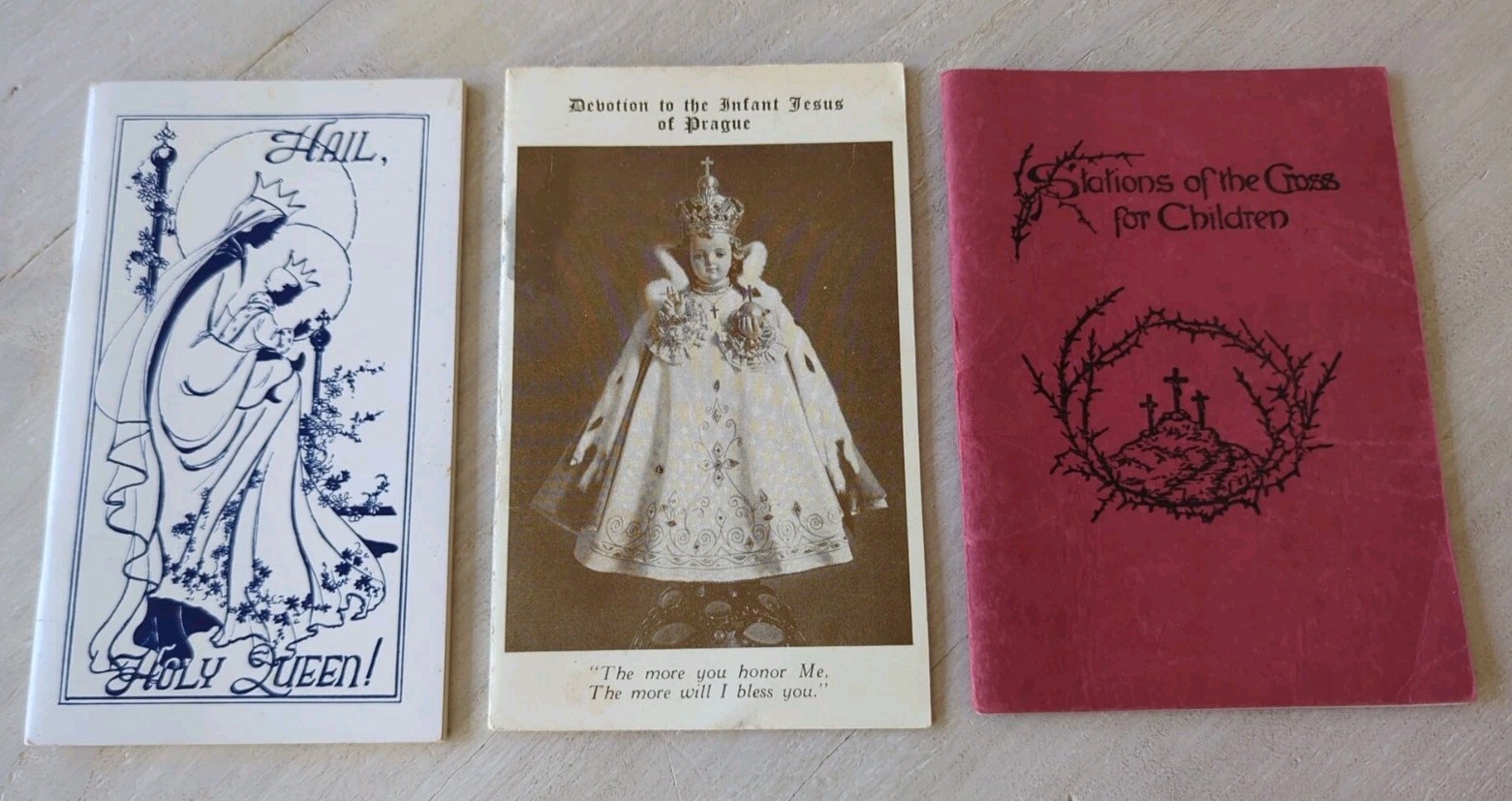 Vintage Catholic Devotional Lot 3 Booklets 1936–1958 IHM Paulist Infant Jesus
