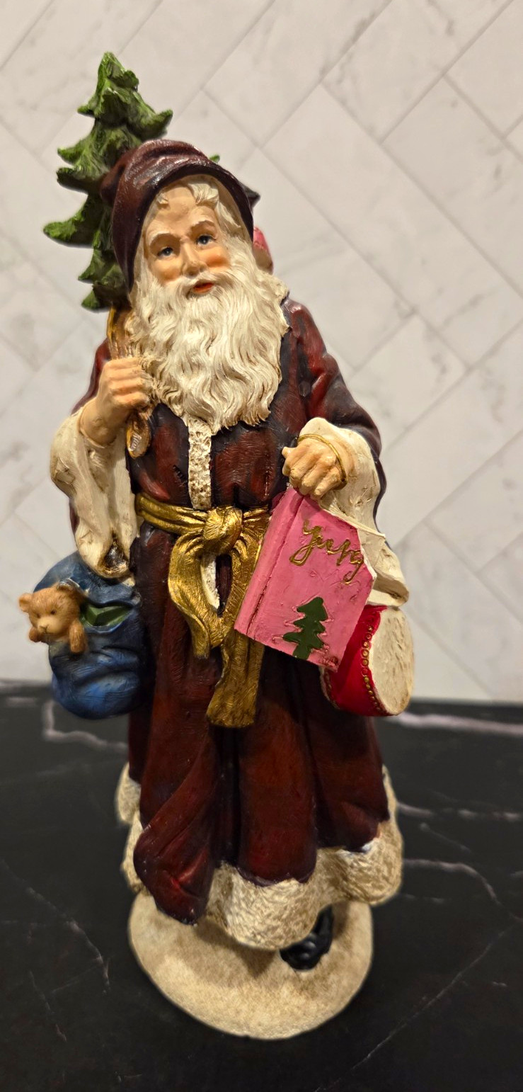 TII Collections 9-Inch Vintage Style Santa Claus Figurine