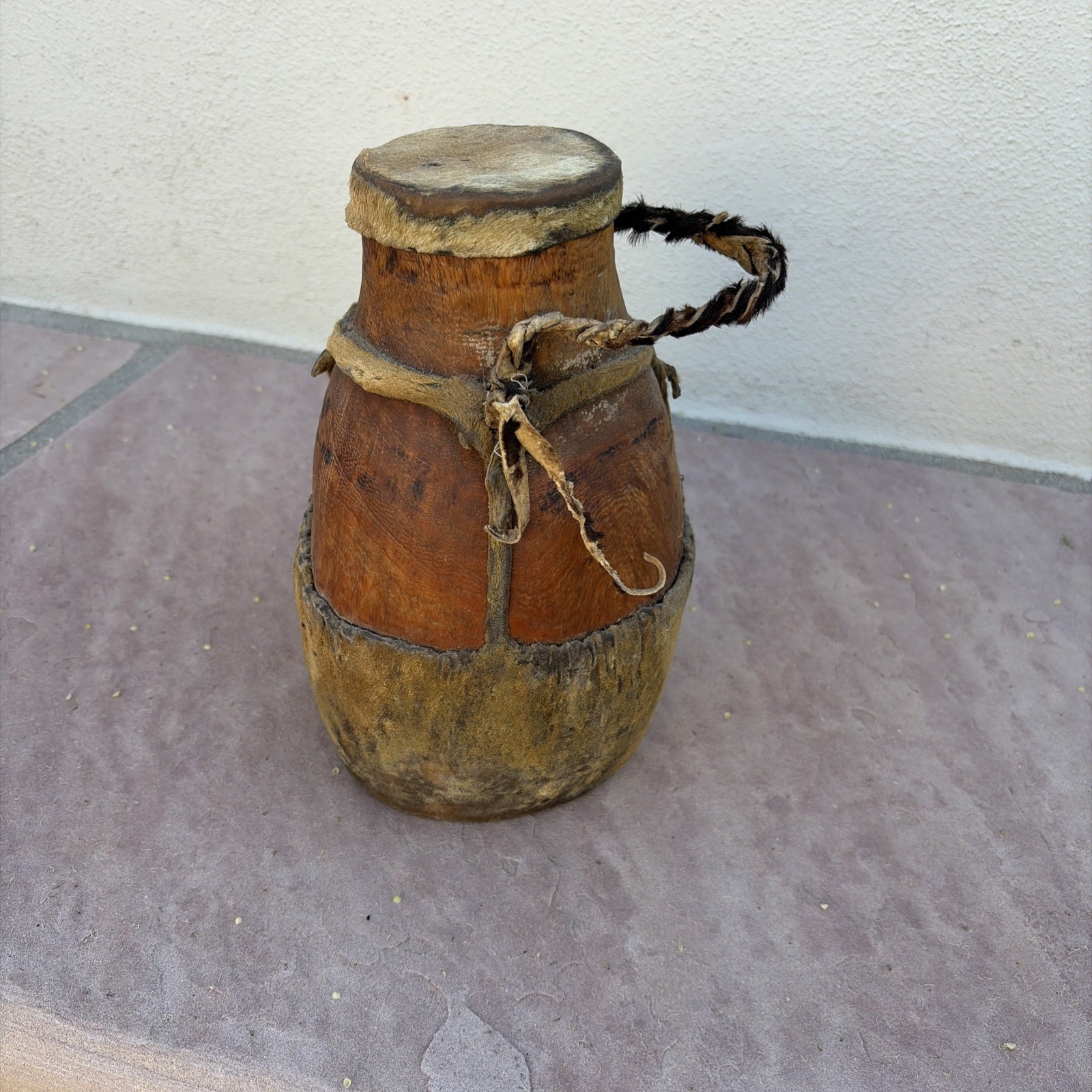 Vintage Traditional Turkana tribe milk container from Kenya