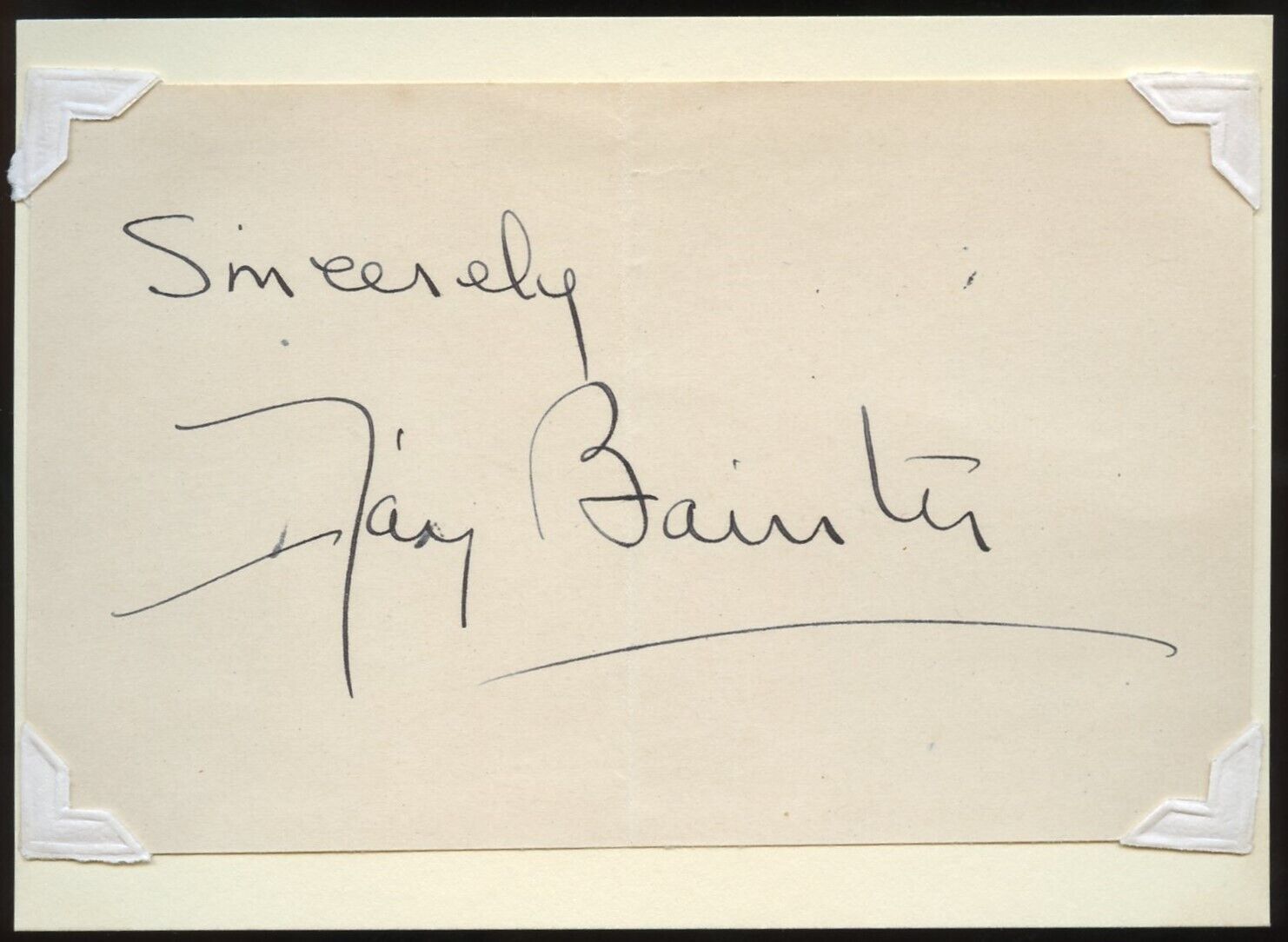 Fay Bainter d1968 signed autograph auto 3x5 Cut American Actress in film Jezebel