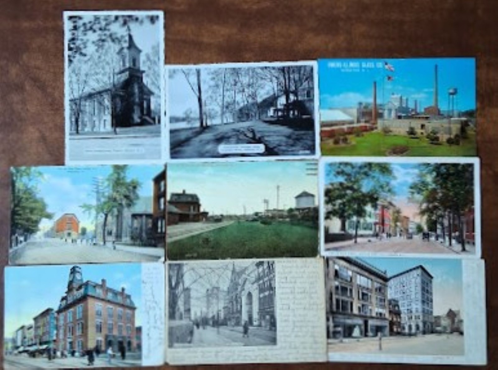 9 NEW JERSEY Postcards - MILFORD / BRIDGETON / FLEMINGTON / TRENTON