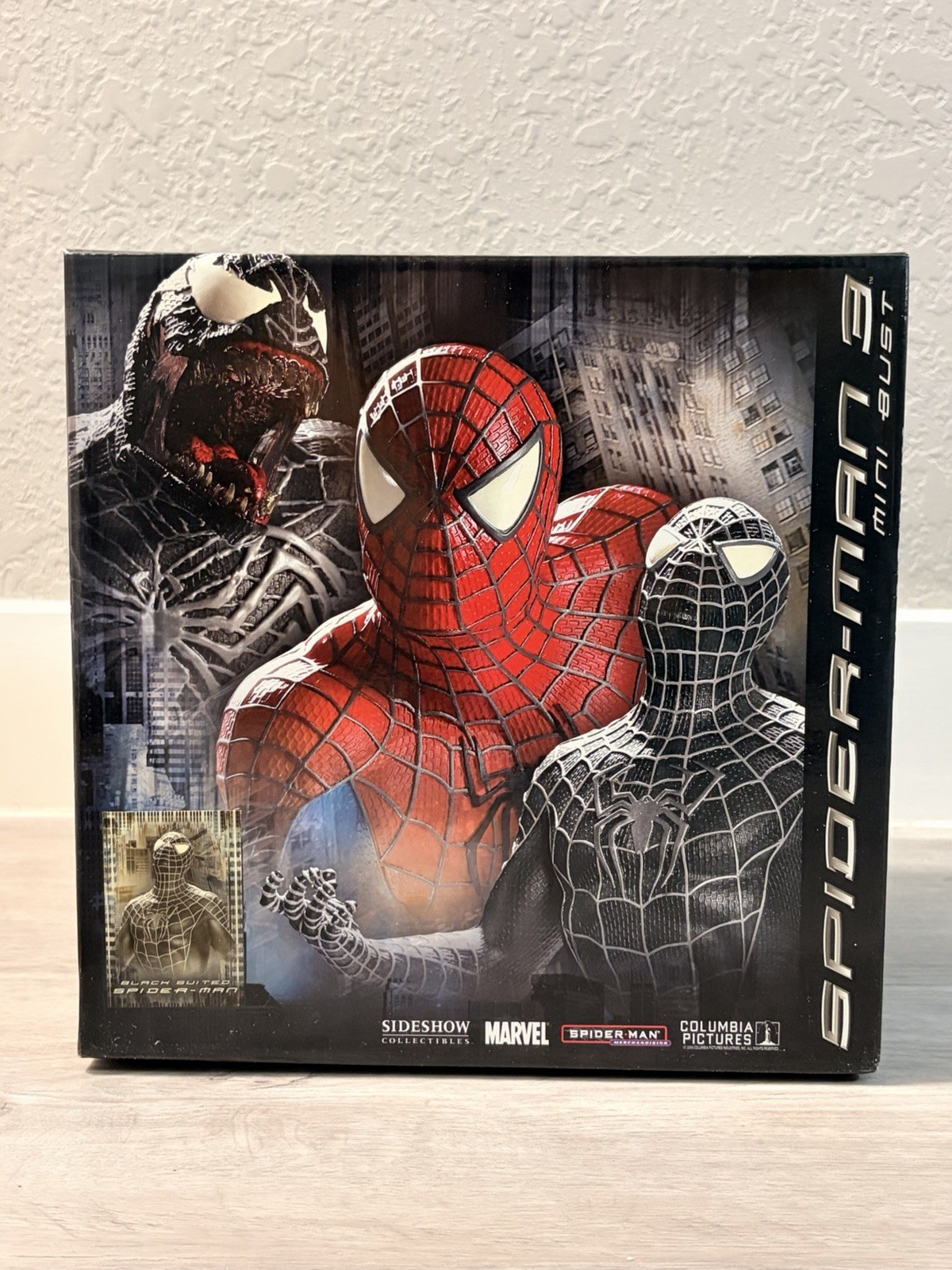 Sideshow Collectibles Black Suited Spider-Man Mini Bust LE 0413/1500 RARE HTF